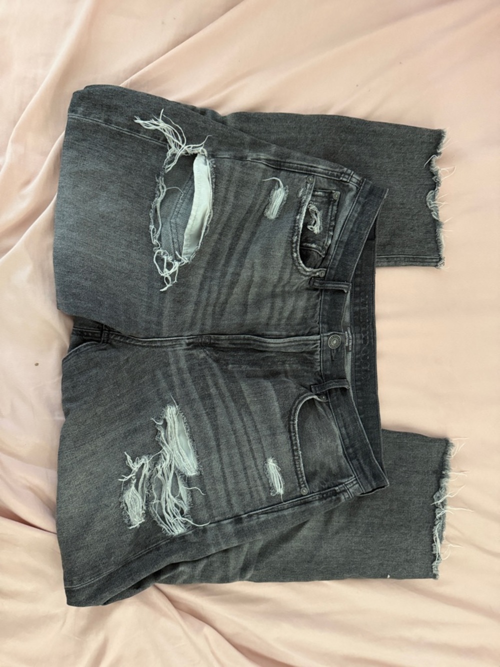 American Eagle Distressed Gray Denim Jeans